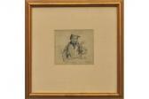 LANGLADE Pierre Portrait Of A Man Smoking A Clay Pipe LANGLADE Pierre Portrait Of A Man Smoking A Clay Pipe