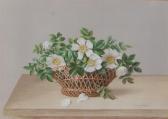 LANGLADE Pierre Still Life With Flowers In A Basket LANGLADE Pierre Still Life With Flowers In A Basket