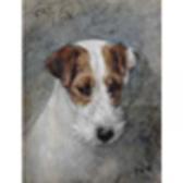 LANSING Frances L. Fariman Wirefox Terrier 'ch. Cackler Of Notts' Signed With Initials Andinscribed, Watercolour And Gouache 11 1/2 X9in LANSING Frances L. Fariman Wirefox Terrier 'ch. Cackler Of Notts' Signed With Initials Andinscribed, Watercolour And Gouache 11 1/2 X9in