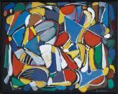 LANSKOY Andre Composition Sur Fond Noir LANSKOY Andre Composition Sur Fond Noir