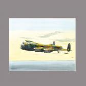 LARDER John Bombardieri Avro Lancaster In Volo Sulla Manica LARDER John Bombardieri Avro Lancaster In Volo Sulla Manica
