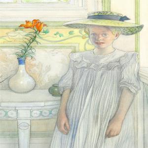 Carl Larsson - Ingrid And The Red Lily