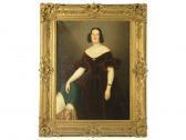 lassouquere jean paulin Portrait De Dame De Qualité À La Robe De Velours Cramoisi lassouquere jean paulin Portrait De Dame De Qualité À La Robe De Velours Cramoisi