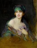 LASZLO DE LOMBOS Philip Alexius A Half Length Portrait Of Princess M. Ruspoli, Duchess De Gramont LASZLO DE LOMBOS Philip Alexius A Half Length Portrait Of Princess M. Ruspoli, Duchess De Gramont