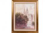 LASZLO RITTER Cityscape With Figures LASZLO RITTER Cityscape With Figures