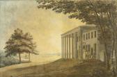 LATROBE Benjamin Henry A View Of Mount Vernon With The Washington Family On The Terrace LATROBE Benjamin Henry A View Of Mount Vernon With The Washington Family On The Terrace