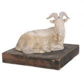LAUESEN Gudrun Sculpture Of Patinated Plaster, In Shape Of A Lying Goat In Natural Size LAUESEN Gudrun Sculpture Of Patinated Plaster, In Shape Of A Lying Goat In Natural Size