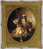 LAURENT Jean Still Life Withexotic Vessels, Grapes, Peaches, And Plums LAURENT Jean Still Life Withexotic Vessels, Grapes, Peaches, And Plums