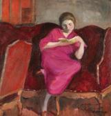 LEBASQUE Henri Femme Assise Sur Un Sofa LEBASQUE Henri Femme Assise Sur Un Sofa