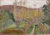 LEBASQUE Henri Personnage Dans Un Paysage LEBASQUE Henri Personnage Dans Un Paysage