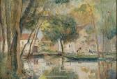 LEBOURG Albert Landscape With River Reflecting The Houses LEBOURG Albert Landscape With River Reflecting The Houses