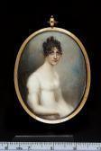 LEE Anne A Lady, Seated In An Chair, Wearing White Dress, A Small Gold Brooch At Her Corsage And Two Gold Bracelets Around Her Right Wrist LEE Anne A Lady, Seated In An Chair, Wearing White Dress, A Small Gold Brooch At Her Corsage And Two Gold Bracelets Around Her Right Wrist