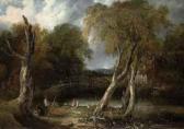LEE Frederick Richard Landscape With Birch Trees And Figures LEE Frederick Richard Landscape With Birch Trees And Figures