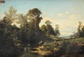 LEFORTIER Henri Jean Couple En Bord D'étang LEFORTIER Henri Jean Couple En Bord D'étang