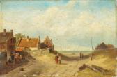 LEICKERT Charles Henri Joseph Holländisches Fischerdorf Am Meer LEICKERT Charles Henri Joseph Holländisches Fischerdorf Am Meer