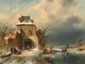 LEICKERT Charles Henri Joseph Winter Landscape With Figures LEICKERT Charles Henri Joseph Winter Landscape With Figures