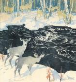LEIGHTON Barbara Harvey Deer Kananaskis LEIGHTON Barbara Harvey Deer Kananaskis