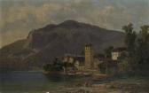 LELLI Giovan Battista Veduta Di Borgo Lacustre LELLI Giovan Battista Veduta Di Borgo Lacustre