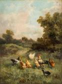 LEMAIRE Louis Marie Chickens In The Yard LEMAIRE Louis Marie Chickens In The Yard