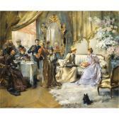 LEMAIRE Madeleine Jeanne Le Gouter Au Salon Du Peintre LEMAIRE Madeleine Jeanne Le Gouter Au Salon Du Peintre