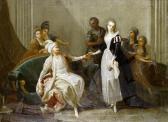 LEPRINCE Jean-Baptiste An Elegant Interior With A Turkish Gentlemancourting A Russian Lady LEPRINCE Jean-Baptiste An Elegant Interior With A Turkish Gentlemancourting A Russian Lady