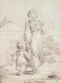 LEPRINCE Jean-Baptiste Paysanne Moscovite Et Son Enfant Vus De Dos LEPRINCE Jean-Baptiste Paysanne Moscovite Et Son Enfant Vus De Dos