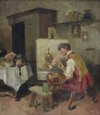 LERCHE Vincent Stoltenberg Künstler An Seiner Staffelei Im Atelier LERCHE Vincent Stoltenberg Künstler An Seiner Staffelei Im Atelier