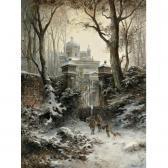 LERMONTOFF E. Hunters Returning To Their Palace In Winter LERMONTOFF E. Hunters Returning To Their Palace In Winter