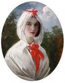 LESLIE Charles Robert Head Study Of Queen Caroline LESLIE Charles Robert Head Study Of Queen Caroline