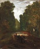 LESSIEUX Edme-Adolphe The Woodcutters Return To The Village LESSIEUX Edme-Adolphe The Woodcutters Return To The Village