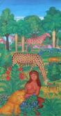 LEVEQUE Gabriel L�veque , Haitian, Figure With Animals LEVEQUE Gabriel L�veque , Haitian, Figure With Animals
