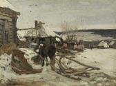 LEVITAN Isaak Il ich Horse-drawn Sled In The Winter LEVITAN Isaak Il ich Horse-drawn Sled In The Winter