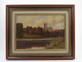 LEWIS J.H. View Of Worcester Cathedral Across The River LEWIS J.H. View Of Worcester Cathedral Across The River
