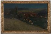 LICHT Hans Landschaftsmaler, Schüler Von Eugen Bracht. "stadt In Der Nacht" LICHT Hans Landschaftsmaler, Schüler Von Eugen Bracht. "stadt In Der Nacht"