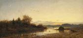 LIER Adolf Abend Im Moor LIER Adolf Abend Im Moor