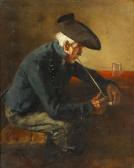 LINDENSCHMIT Hermann Pfeifenraucher LINDENSCHMIT Hermann Pfeifenraucher