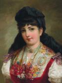 LINDNER Ferdinand Junge Frau In Tracht LINDNER Ferdinand Junge Frau In Tracht
