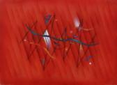 LISKENNE Gilbert Rythmes Sur Fond Rouge LISKENNE Gilbert Rythmes Sur Fond Rouge