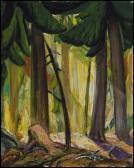 LISMER Arthur Shafts Of Light In The Bc Forest LISMER Arthur Shafts Of Light In The Bc Forest
