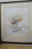LLOYD Elizabeth Jane Mixed Flowers In Blue And White Jug LLOYD Elizabeth Jane Mixed Flowers In Blue And White Jug