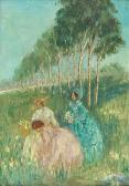 LOCKERBY Mabel Irene Femmes Cueillant Des Fleurs LOCKERBY Mabel Irene Femmes Cueillant Des Fleurs