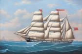 LOOS Henry The Three-masted Barque Manitoba In Coastal Waters LOOS Henry The Three-masted Barque Manitoba In Coastal Waters