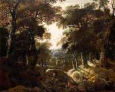 LOOTEN Jan Paesaggio Boschivo Con Scena Di Caccia LOOTEN Jan Paesaggio Boschivo Con Scena Di Caccia