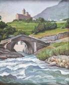 LOPEZ Enrique Paisaje Con Puente LOPEZ Enrique Paisaje Con Puente