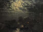 LORENZ-MUROWANA Ernst Aufbruch Zum Fischfang Bei Mondschein LORENZ-MUROWANA Ernst Aufbruch Zum Fischfang Bei Mondschein