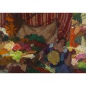 LOUDERBACK Walt S. Market Scene LOUDERBACK Walt S. Market Scene
