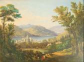 LUCAN Margaret, Countess Ingram, Pair Of Oil Oncanvas, Lago Di Como And Lake Of Geneva, Continental Landscapeswith Water, Boats, Figures And Buildings With Mountains Beyond,9ins X 12ins LUCAN Margaret, Countess Ingram, Pair Of Oil Oncanvas, Lago Di Como And Lake Of Geneva, Continental Landscapeswith Water, Boats, Figures And Buildings With Mountains Beyond,9ins X 12ins