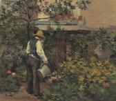 LUCE Maximilien Le Père Bail Dans Son Jardin À Bois-le-roi LUCE Maximilien Le Père Bail Dans Son Jardin À Bois-le-roi