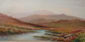 LUGG Robert James Heather Moorland Views With Mountain Backdrops LUGG Robert James Heather Moorland Views With Mountain Backdrops