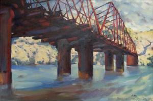 Doris Lusk - Under The Bridge, Clutha River, Central Otago